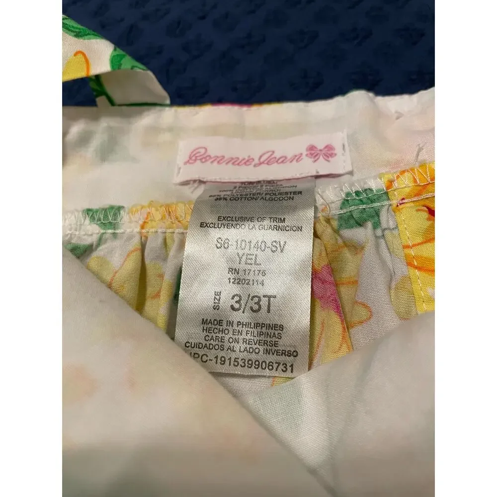 Bonnie Jean Floral Dress 3/3T girls toddler sunflowers